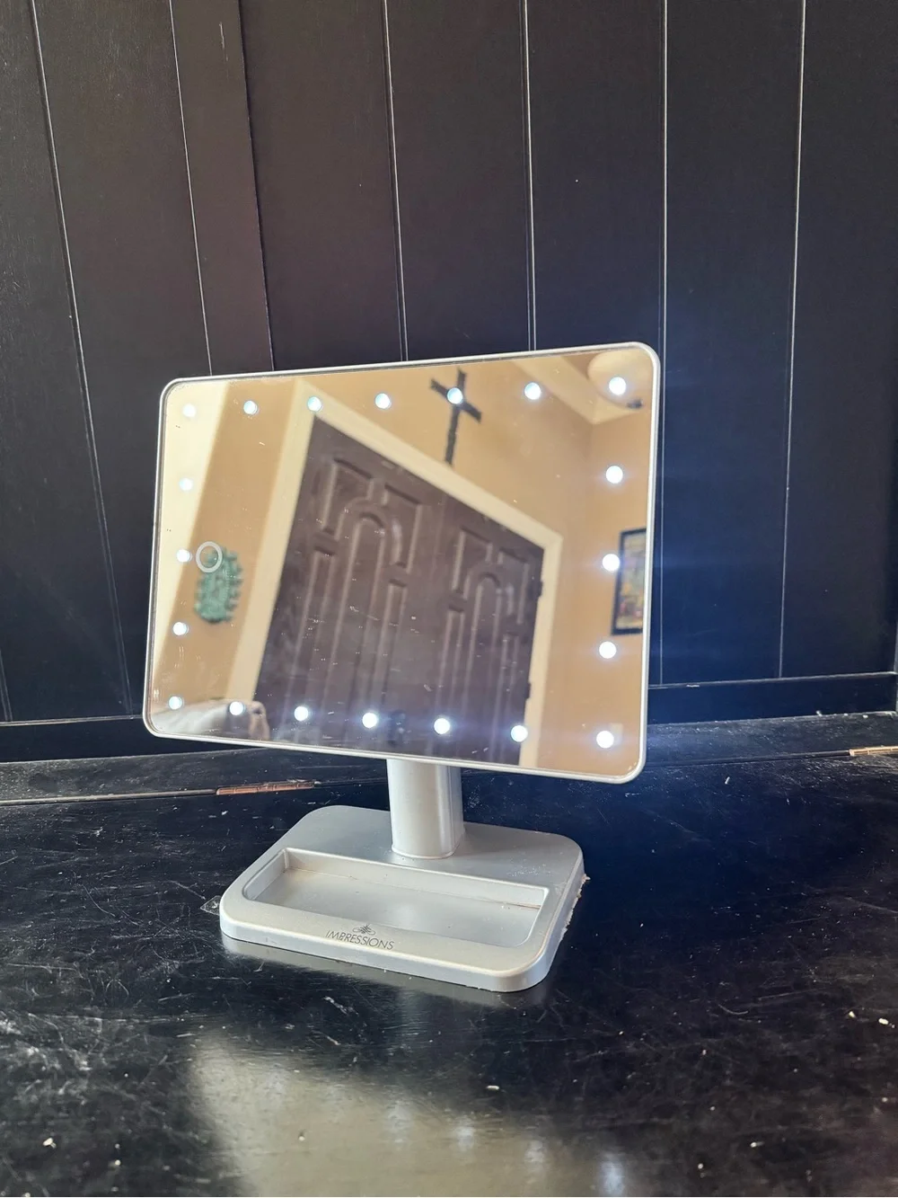 Impressions Silver LED Vanity Mirror with Touch Sensor